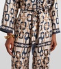 Brina printed silk twill wide-leg pants