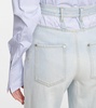 Cutout high-rise wide-leg jeans