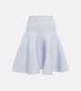 Ribbed-knit miniskirt