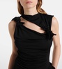 Enouk asymmetric draped midi dress