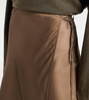 Satin wrap skirt