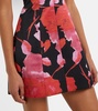 Printed satin minidress