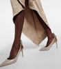 Bow Tie 85 metallic canvas pumps