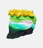 Ombré ruffled miniskirt