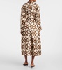 Ileana printed silk twill shirt dress