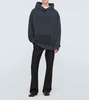 Logo faded cotton jersey hoodie