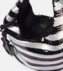 Mini striped sequined tote bag