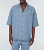 Denim bowling shirt