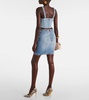 Cropped denim bustier