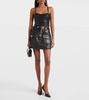 Leather crop top