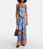 Luis printed silk palazzo pants