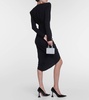 Draped jersey midi dress