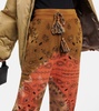 Bandana tie-dye cotton piqué pants