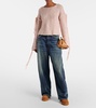 Teddi 20 shearling-trimmed suede boots