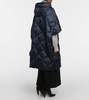 Treca quilted canvas down cape