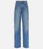 Mid-rise wide-leg jeans