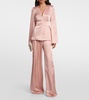 Bridal Occhi belted silk jacket