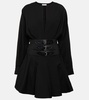 Belted wool minidress