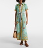Surrealist Summer linen shirt dress