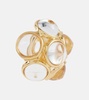 Flower clip-on earrings