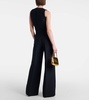 Chain-detail wool and silk jumpsuit