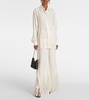 Fringed wide-leg pants