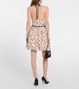 Printed cotton-blend minidress