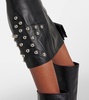 Studded leather minidress