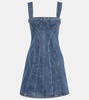 Bustier denim minidress