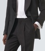 Silk, wool, and mohair straight pants