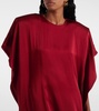 Draped jersey minidress