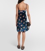 Floral velvet minidress