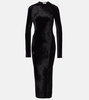 Velvet midi dress