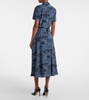 Kiera printed silk midi dress