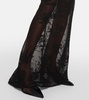Floral mesh maxi skirt