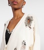 Crystal-embellished cotton and cashmere cardigan
