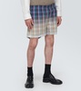 Checked cotton shorts