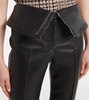 High-rise leather pants