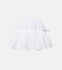 Bow-detail ruffled miniskirt