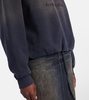 Logo cotton jersey half-zip sweatshirt