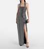 Embellished halterneck gown