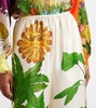 Tiger silk twill wide-leg pants