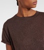 Cashmere and silk-blend lamé top