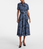 Kiera printed silk midi dress