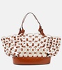 Squillo leather-trimmed tote bag