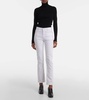 Mari high-rise cropped flared jeans