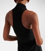 Halterneck draped gown