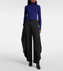 Wool grain de poudre balloon pants