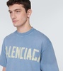 Men's Tape Type T-shirt Medium Fit in Faded Blue