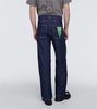 Sailor embroidered wide-leg jeans